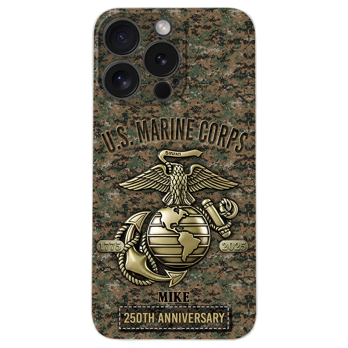 250th Anniversary - Personalized Veteran Leather Phone Case