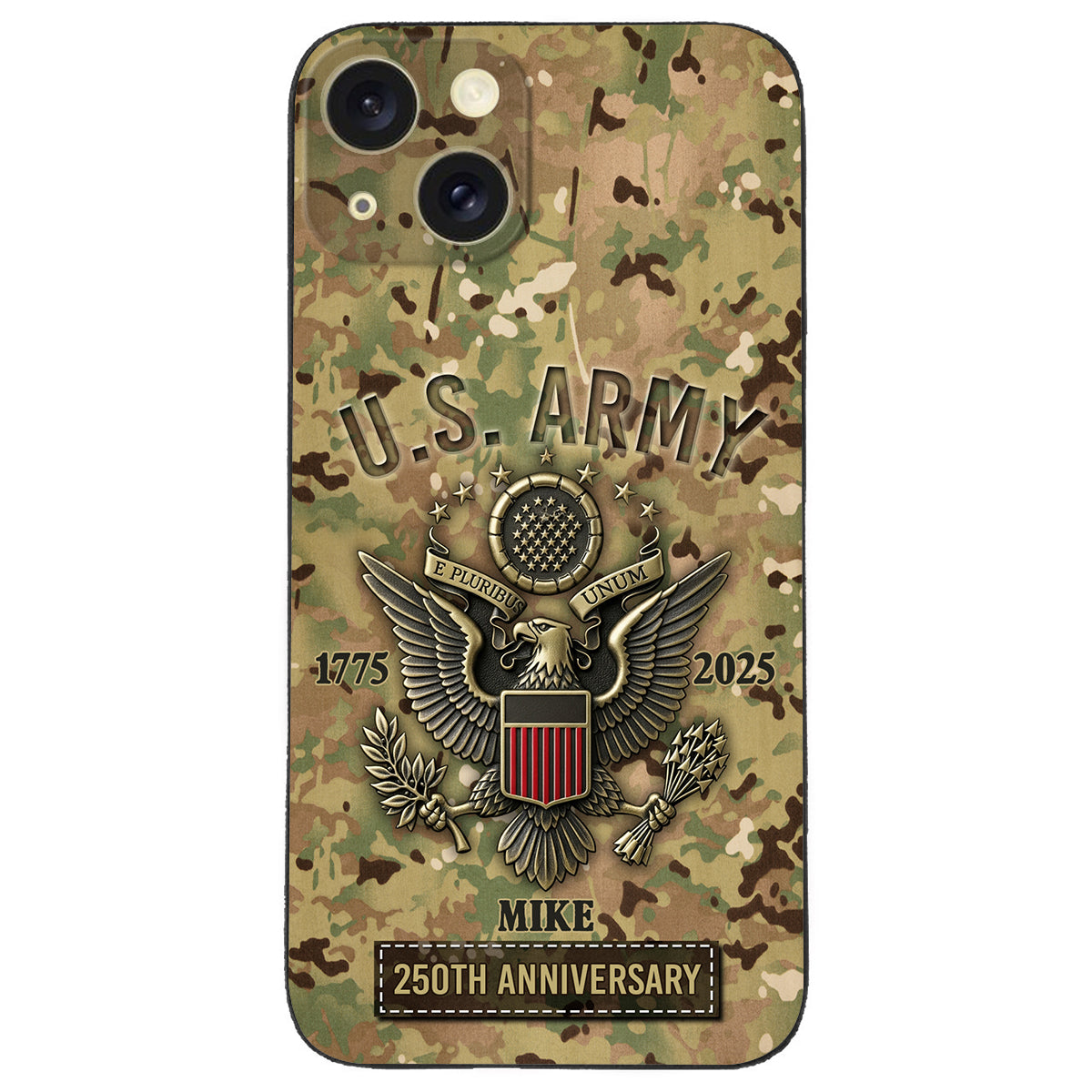 250th Anniversary - Personalized Veteran Leather Phone Case