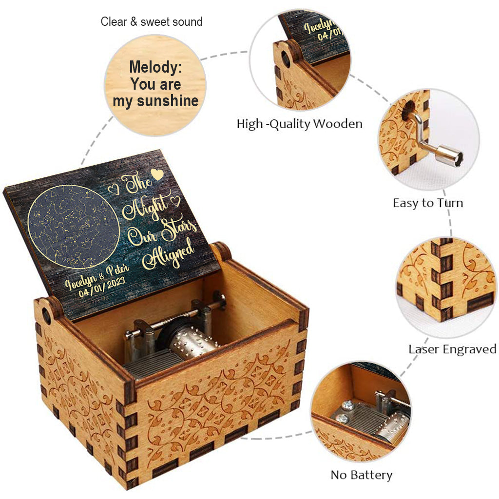The Night We Met - Couple gift for boyfriend, girlfriend, wife, husband - Personalized Hand Crank Music Box