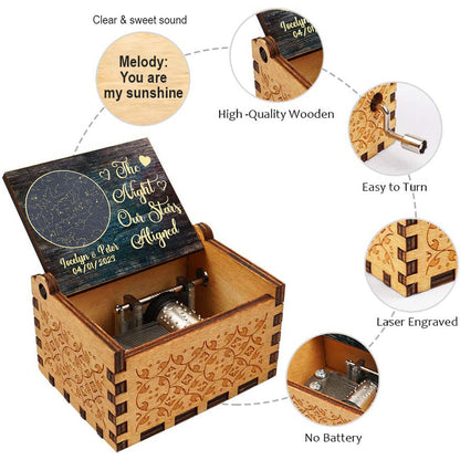 The Night We Met - Couple gift for boyfriend, girlfriend, wife, husband - Personalized Hand Crank Music Box