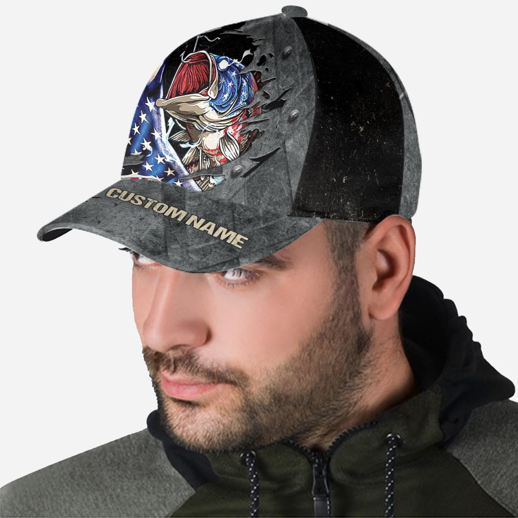 Fishing US Flag - Personalized Fishing Classic Cap