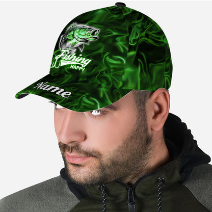 Fishing Makes Me Happy - Personalized Fishing Classic Cap
