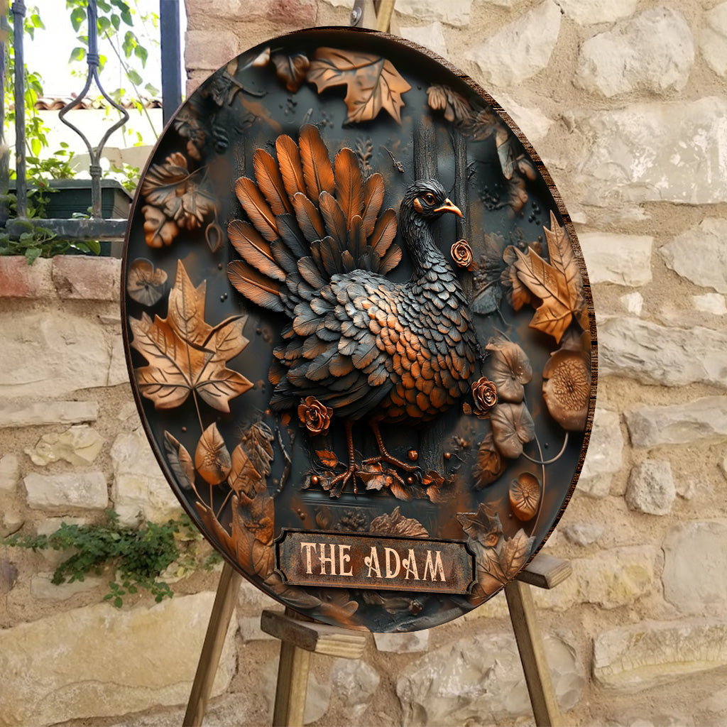 Stunning Deer - Personalized Hunting Round Wood Sign