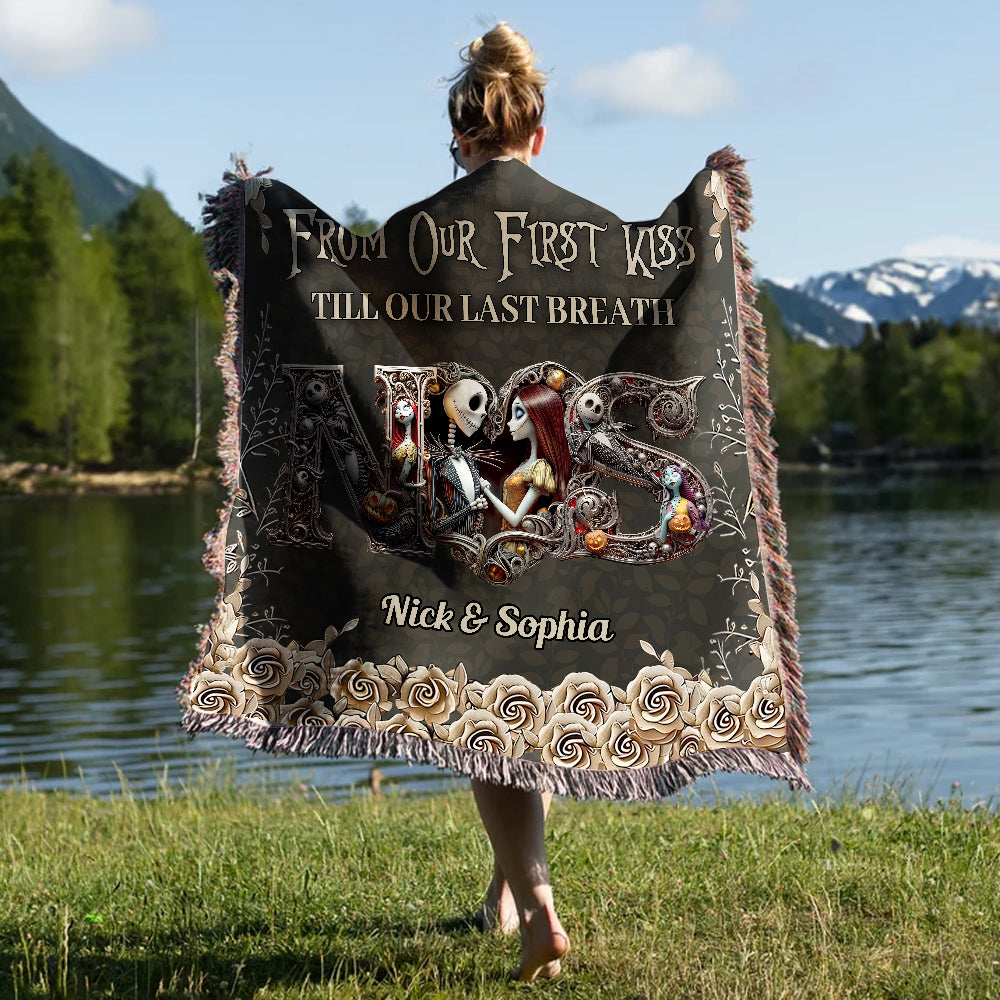 Till Death Do Us Part - Personalized Nightmare Woven Blanket
