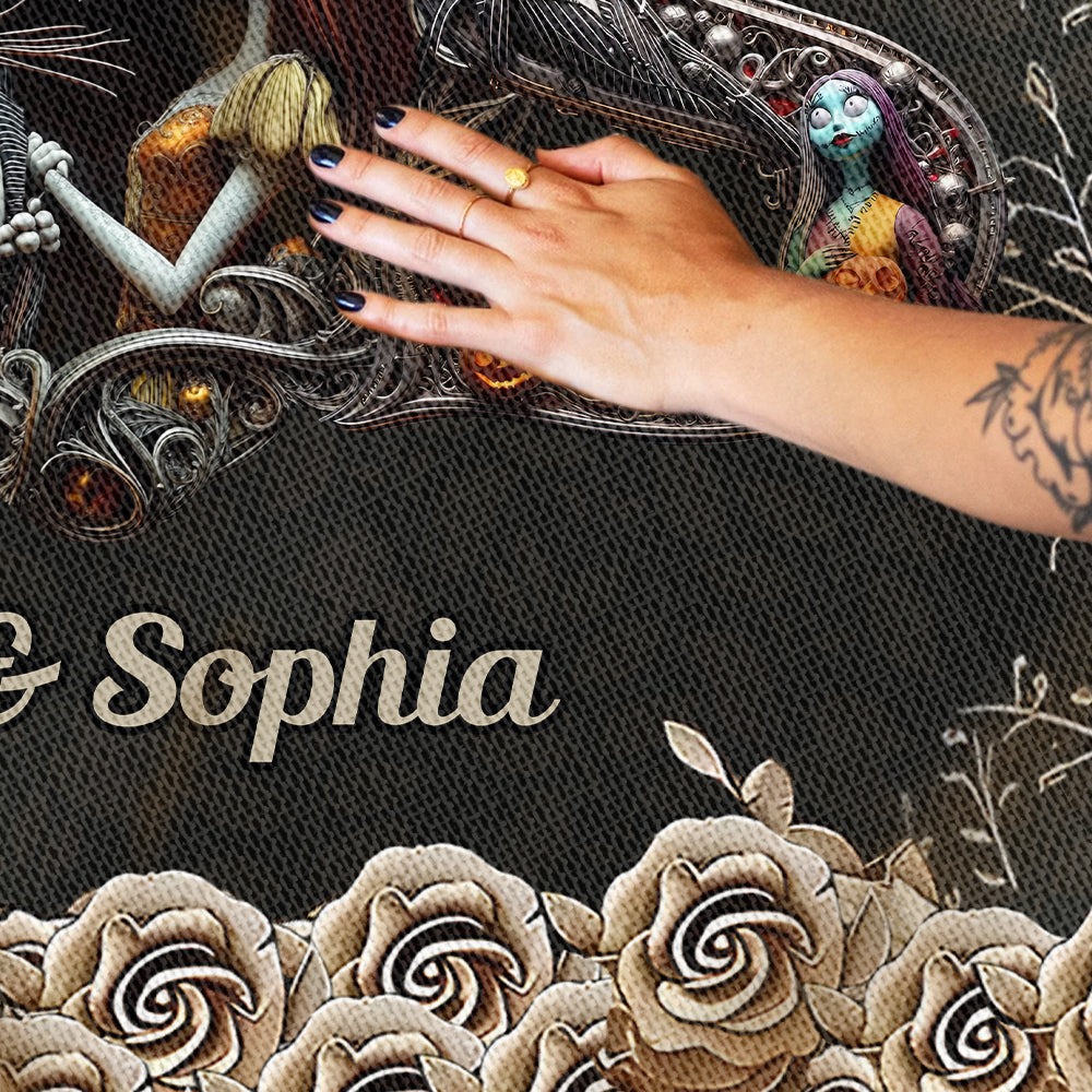 Till Death Do Us Part - Personalized Nightmare Woven Blanket