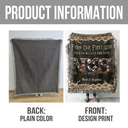 Till Death Do Us Part - Personalized Nightmare Woven Blanket