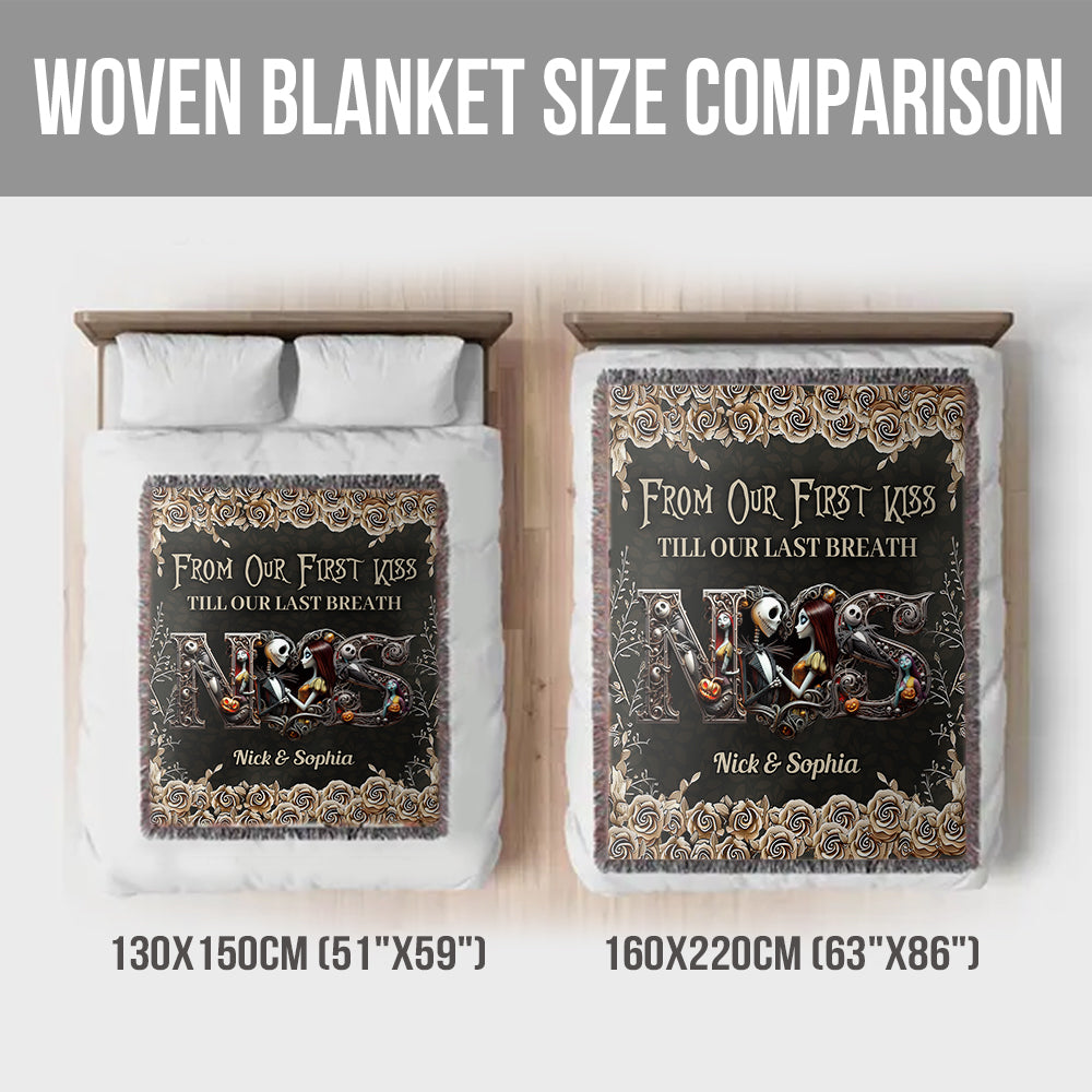 Till Death Do Us Part - Personalized Nightmare Woven Blanket