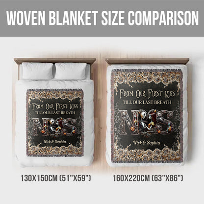 Till Death Do Us Part - Personalized Nightmare Woven Blanket