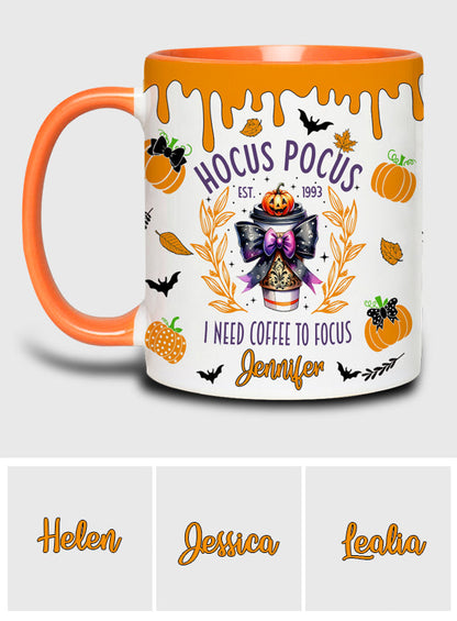 I Need Coffee - Personalized Witch Accent Mug