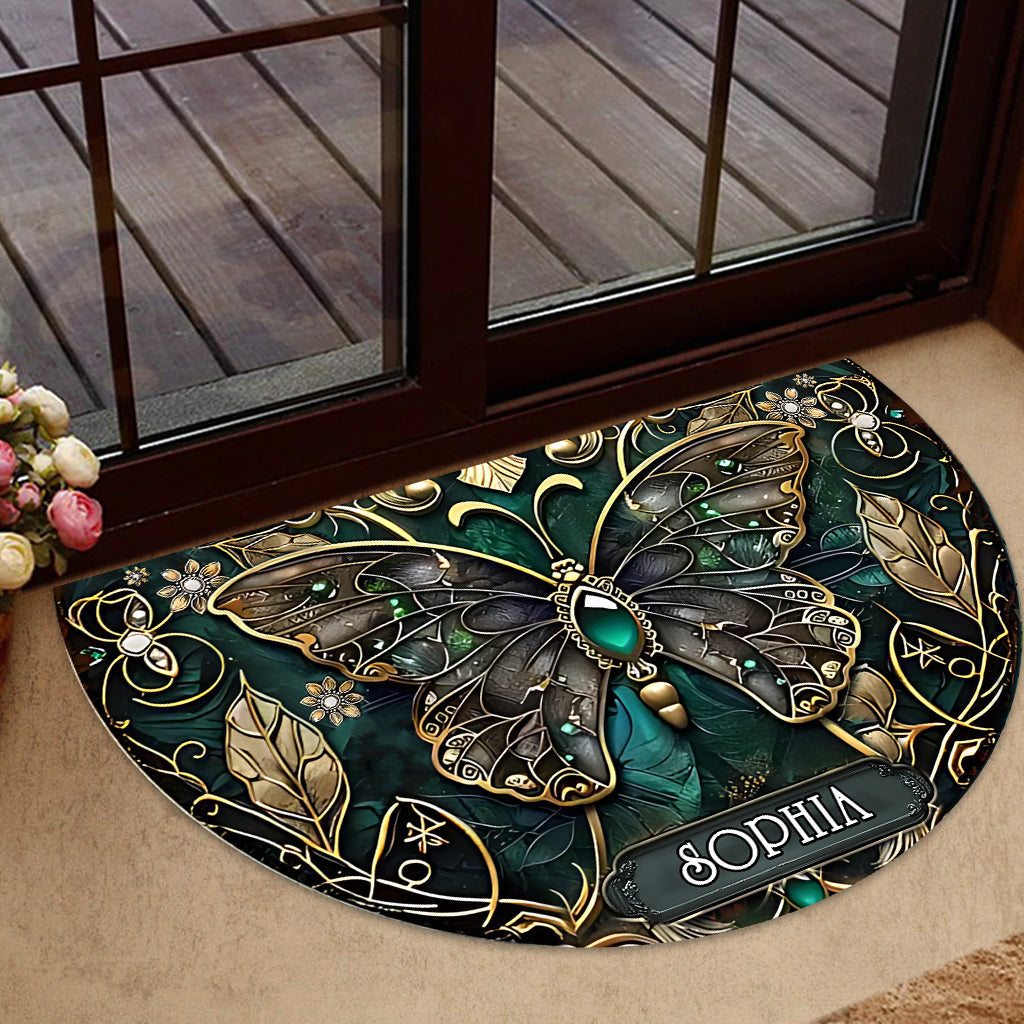 Beatiful Garden - Personalized Gardening Shaped Doormat