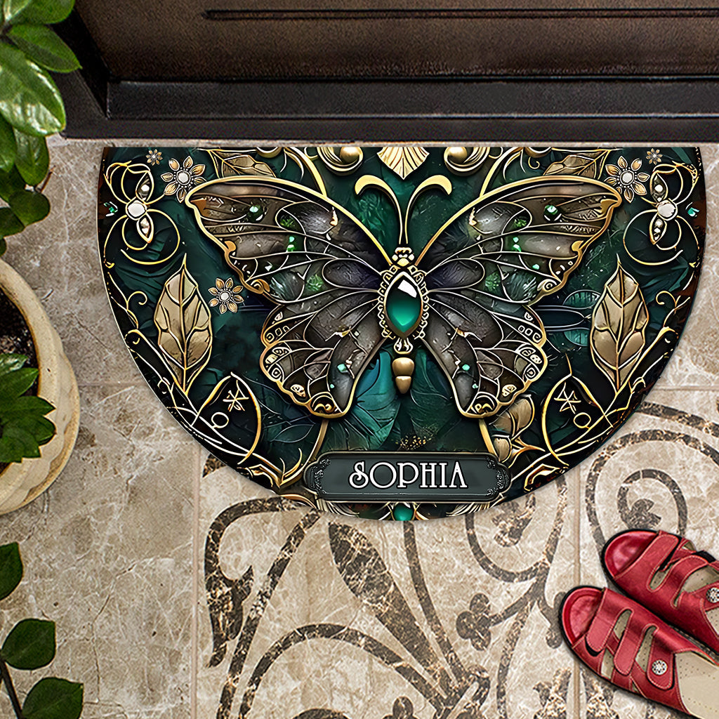 Beatiful Garden - Personalized Gardening Shaped Doormat