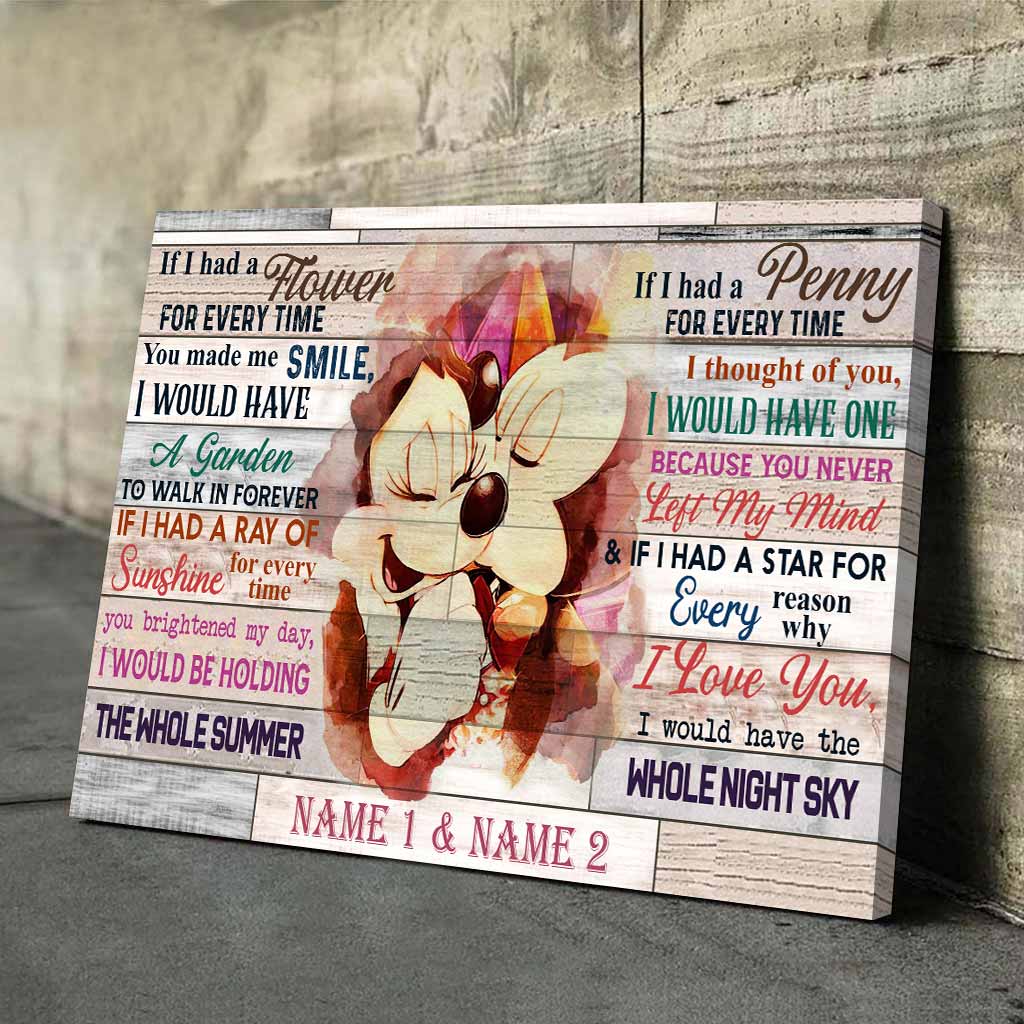 If I Had A Star For Every Reason Why I Love You - Personalized Couple Mouse Poster