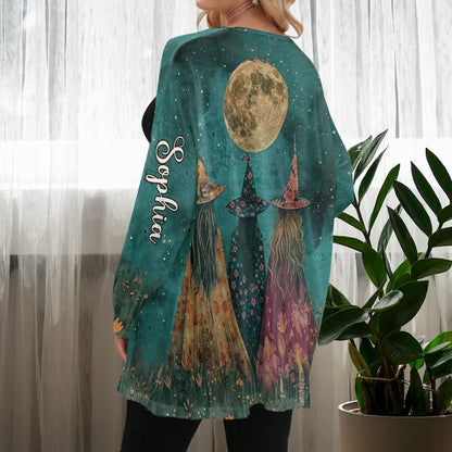 Moonlit Witches' Night - Personalized Witch Cardigan