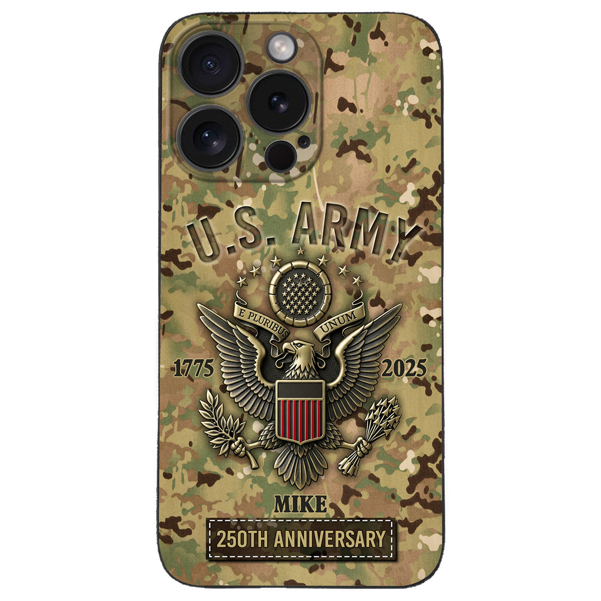 250th Anniversary - Personalized Veteran Leather Phone Case