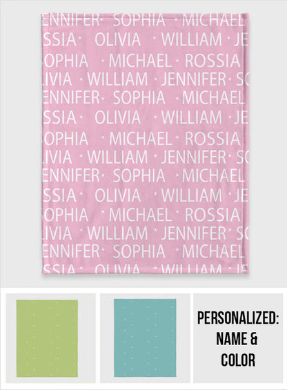Custom Name Pattern - Personalized Family Blanket