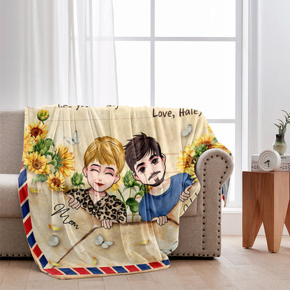 Dear Mom Letter Blanket - Personalized Mother Blanket