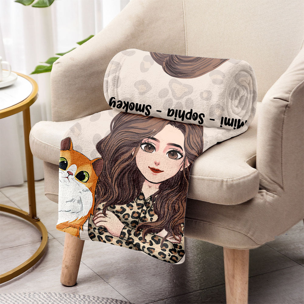 Cat Mom - Cat gift for cat lover - Personalized Blanket