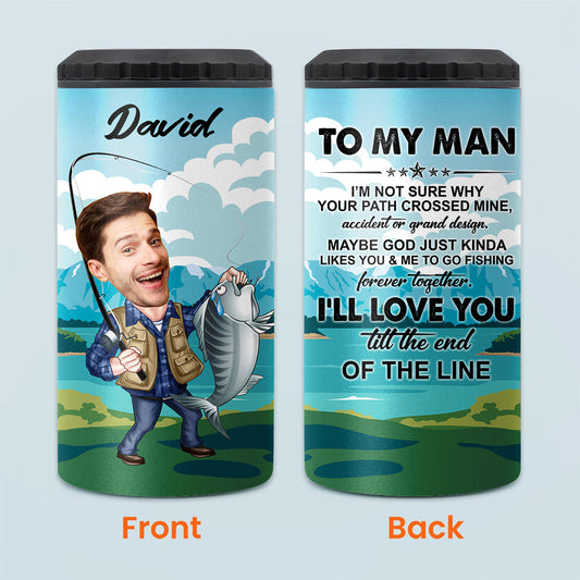 Till The End Of The Line - Personalized Fishing Can Cooler