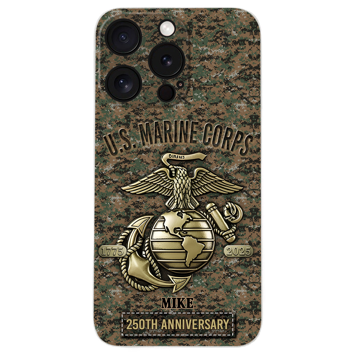 250th Anniversary - Personalized Veteran Leather Phone Case