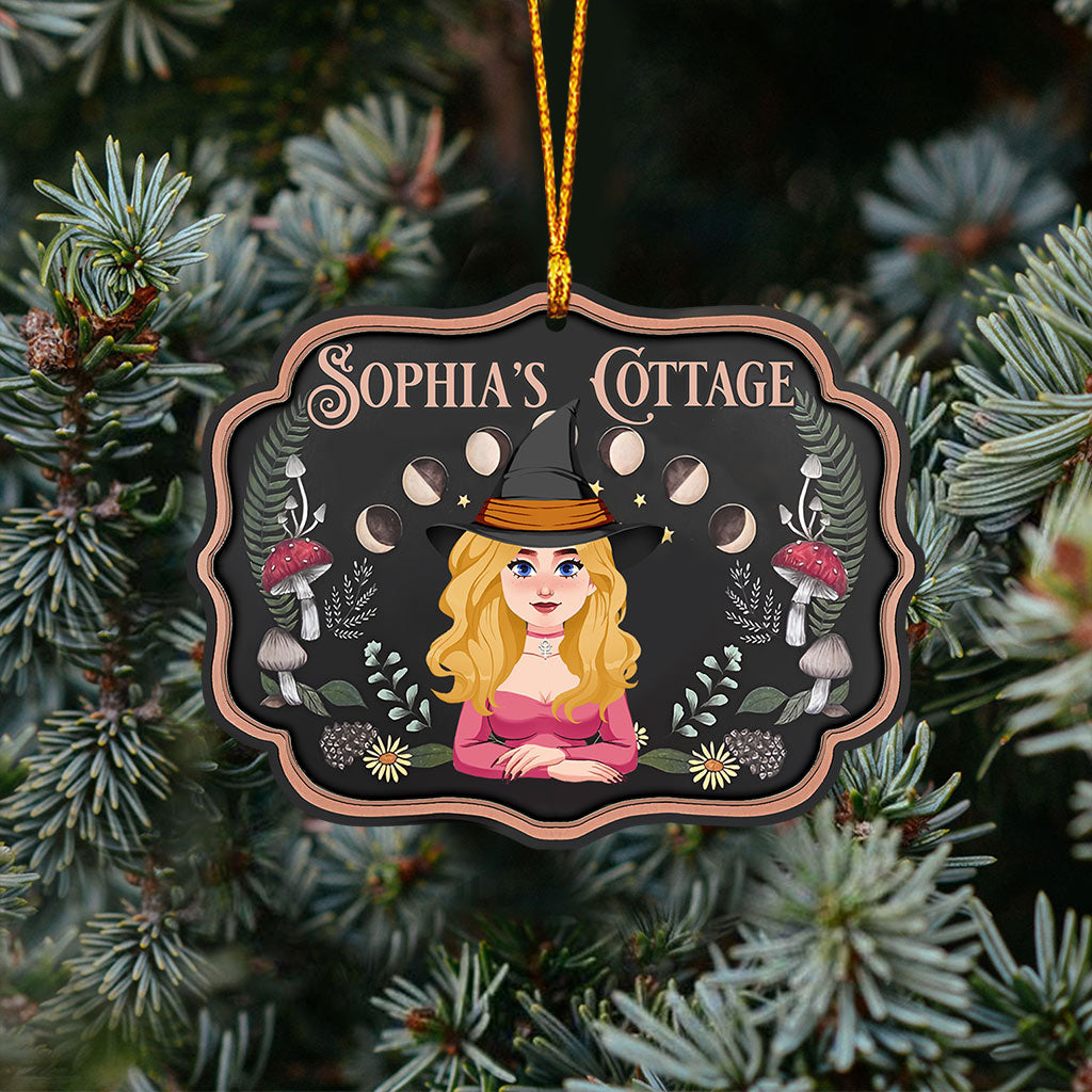 Witch's Cottage - Personalized Witch Ornament