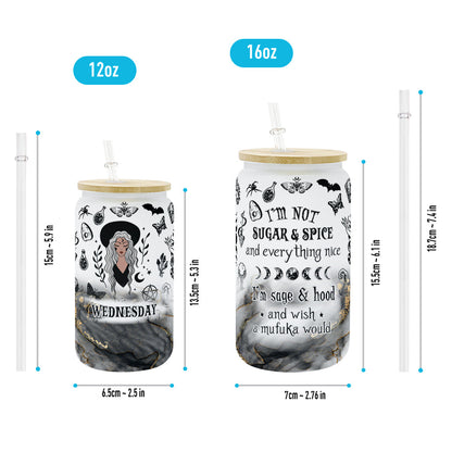 I'm Not Sugar And Spice - Personalized Witch Can Glass