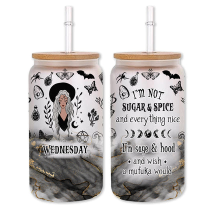 I'm Not Sugar And Spice - Personalized Witch Can Glass