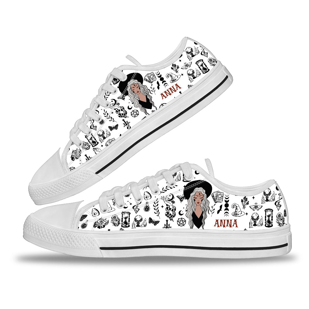 I'm Not Sugar And Spice - Personalized Witch Low Top Shoes
