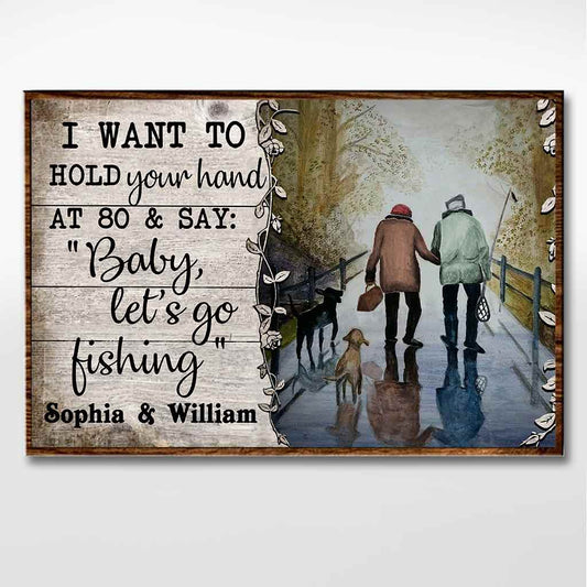 I Want To Hold Your Hand - Personalized Fishing Poster 112021