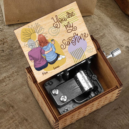 You Are My Sunshine - Personalized Mother's Day Mother Hand Crank Music Box