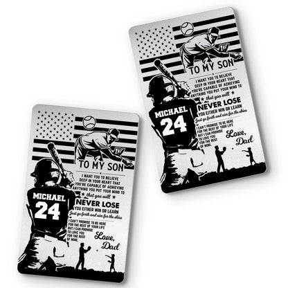 I Want You To Believe Deep In Your Heart - Personalized Baseball Wallet Insert Card