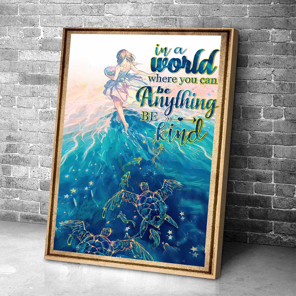 Be Kind Sea Turtle Lovers - Canvas And Poster