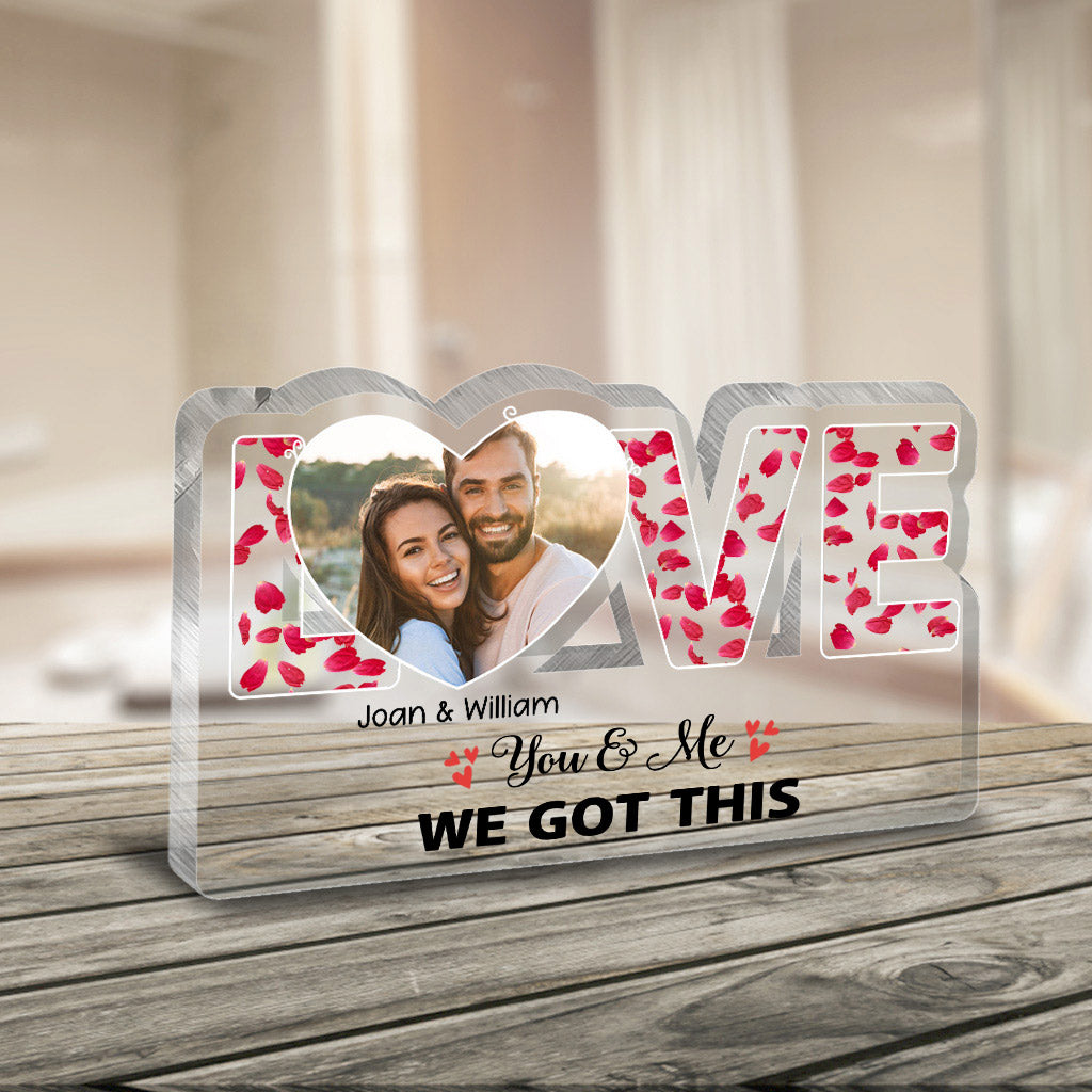 This Is Us - Couple gift for husband, wife, girlfriend, boyfriend - Personalized Custom Shaped Acrylic Plaque