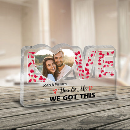 This Is Us - Couple gift for husband, wife, girlfriend, boyfriend - Personalized Custom Shaped Acrylic Plaque