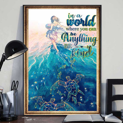 Be Kind Sea Turtle Lovers - Canvas And Poster