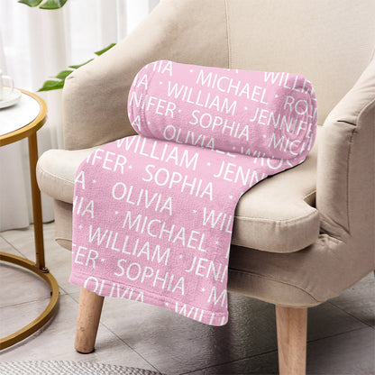 Custom Name Pattern - Personalized Family Blanket