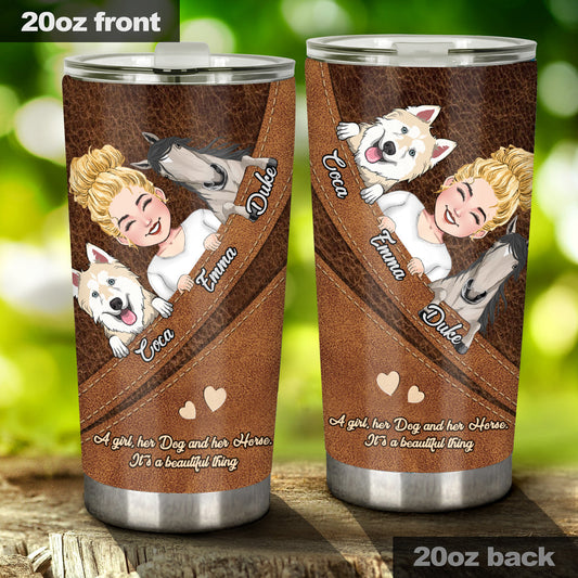 What A Beautiful Thing - Personalized Horse Tumbler