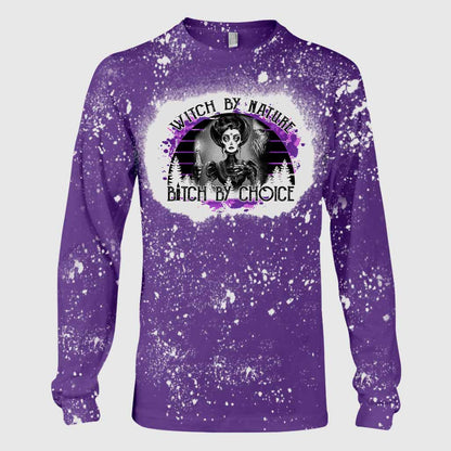 Witch By Nature Dark - Handmade Bleached Shirts