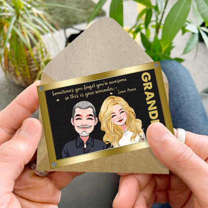 Sometimes You Forget You're Awesom - Gift for dad, grandpa, uncle - Personalized Wallet Insert Card