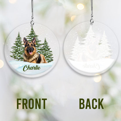 Merry Christmas - Personalized Dog Transparent Ornament