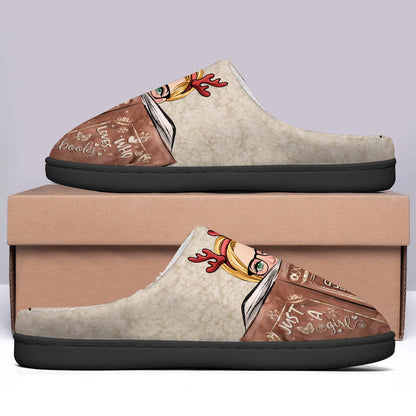 Just A Girl Who Loves Books - Personalized Book Slippers