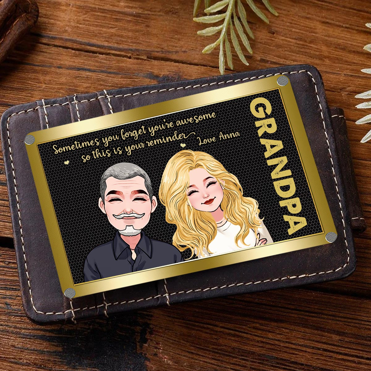 Sometimes You Forget You're Awesom - Gift for dad, grandpa, uncle - Personalized Wallet Insert Card