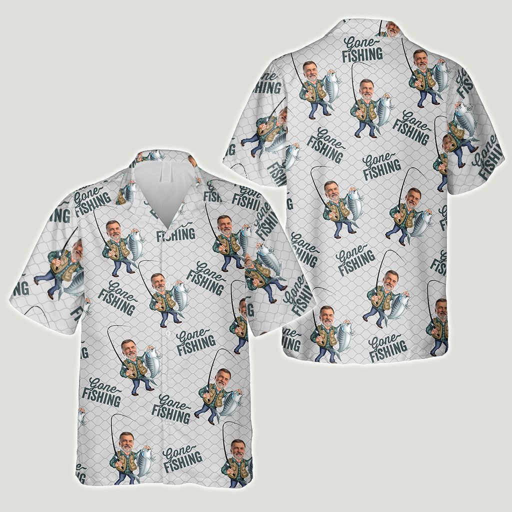 Gone Fishing - Personalized Fishing Hawaiian Shirt