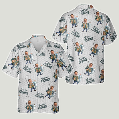 Gone Fishing - Personalized Fishing Hawaiian Shirt