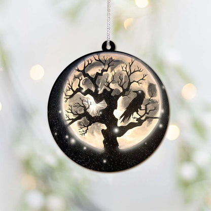 Raven Moon Night - Witch Ornament (Printed On Both Sides) 1022