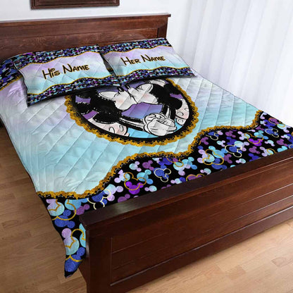 Magic Couple - Personalized Mouse Quilt Set