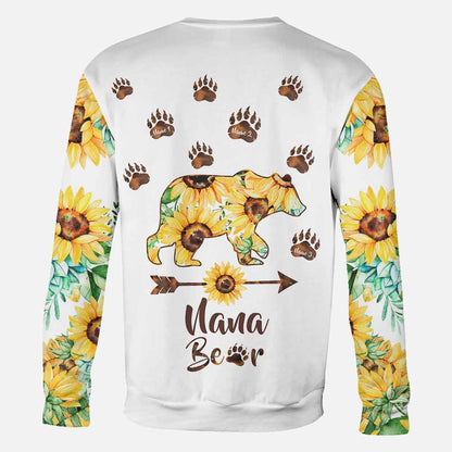 Grandma Bear - Personalized Mother's Day All Over T-shirt and Hoodie