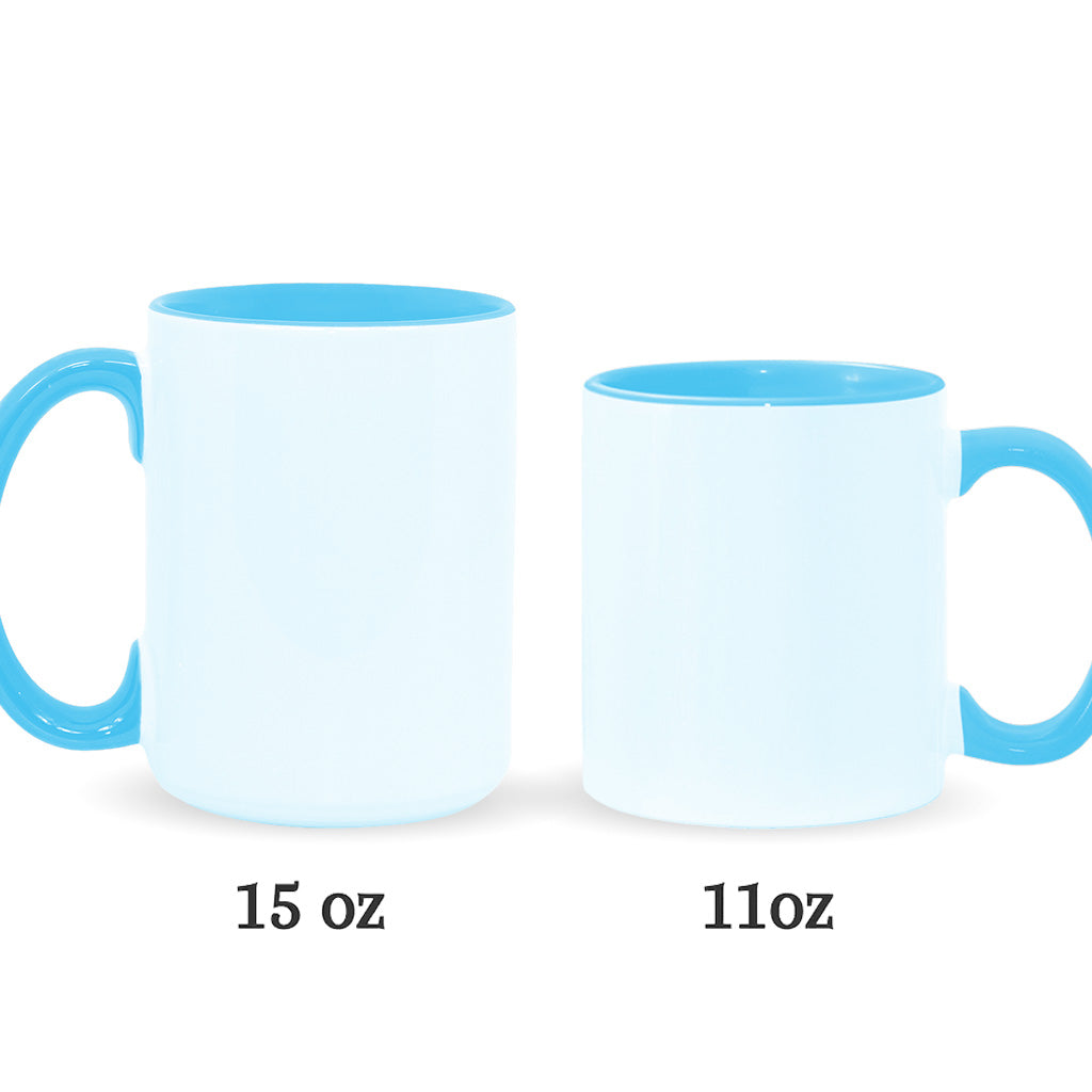 Blue & Pink Ohana Kissing - Personalized Ohana Accent Mug