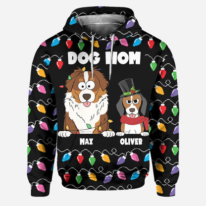 Pet Colorful Christmas Light - Personalized Dog Hoodie and Leggings