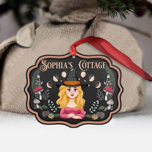 Witch's Cottage - Personalized Witch Ornament