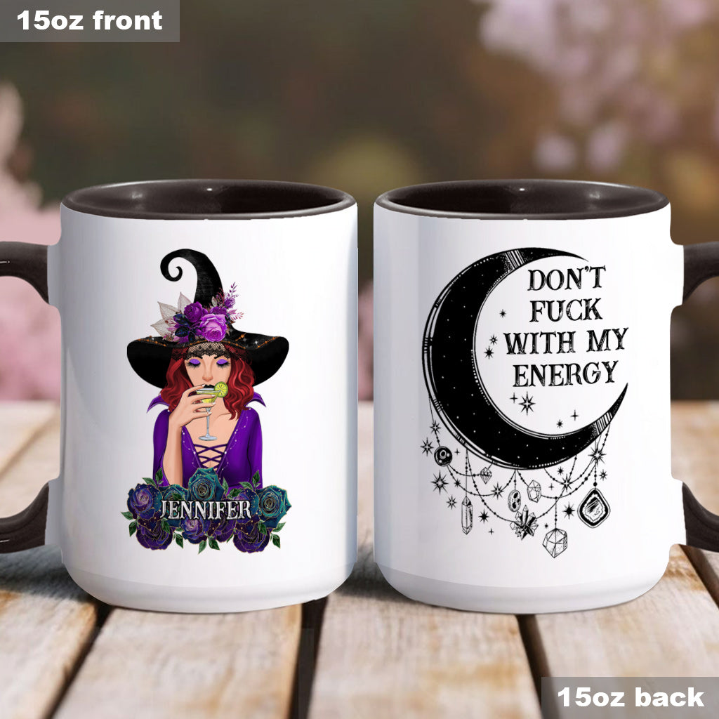 Don't F With My Energy - Personalized Witch Accent Mug